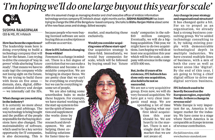 'I'm hoping we'll do one large buyout this year for scale' : Sushma ...